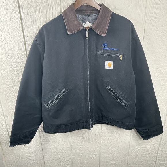Vintage Blanket-lined Carhartt Detroit Jacket J01 BLK “Black” Men’s XL - Picture 1 of 8